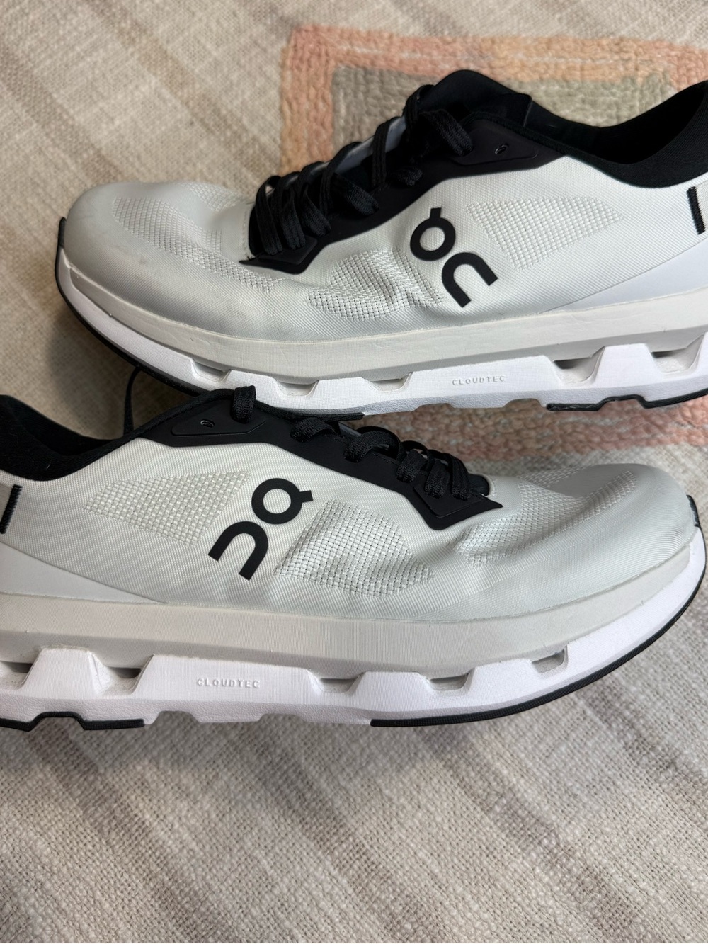 On Women's Cloudzone Sneakers - White/Black in Sz 7.5